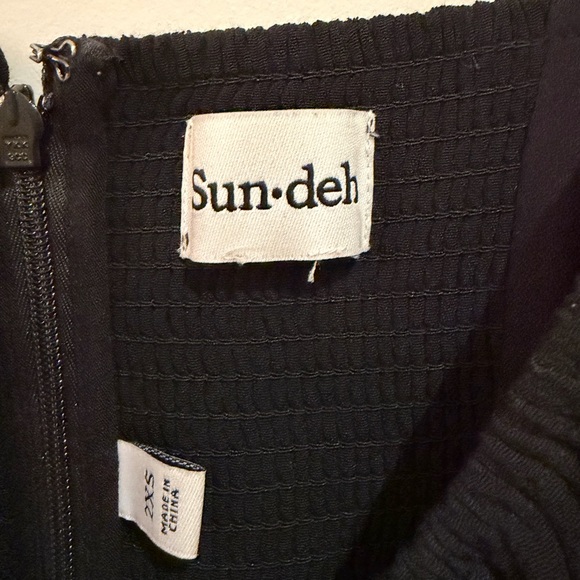 Black Ruched Mini Dress - Picture 3 of 4